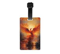 WZYWHJ The Phoenix Reborn in Fire - Etiquetas impresas para bolsa de equipaje, etiquetas de protección de privacidad para hombres y mujeres