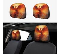 WZYWHJ The Phoenix Reborn in Fire - Funda de almohada para coche, 2 piezas, accesorios de funda de asiento, funda protectora universal