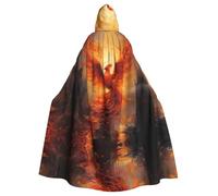 WZYWHJ The Phoenix Reborn in Fire - Poncho con capucha para hombres y mujeres, fiesta de Halloween