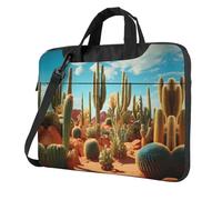 WZYWHJ The territorio of the cactus Printing Ultra-Thin Portable Single Shoulder Laptop Bag Computer Accessories Soft Shock for laptops, Black, 15.6 inch