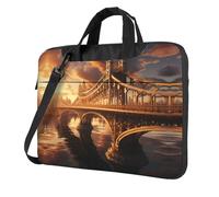 WZYWHJ The towering bridge - Bolsa para portátil de 13 pulgadas, con interior suave, múltiples bolsillos, ideal para hombres, viajes y negocios