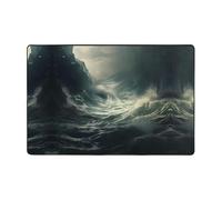WZYWHJ The Turbulent Sea Surface - Alfombra antideslizante para el suelo, 72 x 48 pulgadas, para sala de estar, oficina, mesa de café, cama, balcón