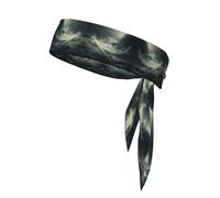 WZYWHJ The Turbulent Sea Surface - Diademas estampadas, diadema deportiva, diadema para hombres y mujeres, banda para el pelo para correr, entrenar fútbol