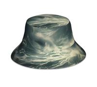 WZYWHJ The Turbulent Sea Surface - Gorro reversible para hombres y mujeres, protección para viajes y actividades al aire libre, color negro