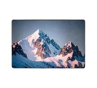 WZYWHJ Top of The Snowy Mountain - Alfombra antideslizante con estampado de montaña nevada de 72 x 48 pulgadas para sala de estar, oficina, mesa de café, cama, balcón