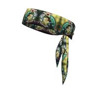 WZYWHJ Un camaleón con estampado de burbujas, diadema deportiva, diadema para hombres y mujeres, banda para el pelo para correr, entrenar fútbol