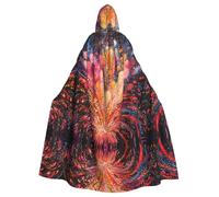 WZYWHJ Un hermoso cielo nocturno con impresión parpadeante, poncho con capucha para hombres y mujeres, fiesta de Halloween