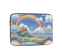 WZYWHJ Village Under The Rainbow - Funda para portátil de 43.2 cm, a prueba de golpes, para hombres y mujeres, viajes de negocios, escuela, oficina, uso diario