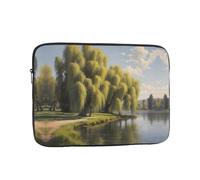 WZYWHJ Willow Trees by The Lake - Funda para portátil de 38.1 cm, a prueba de golpes, para hombres y mujeres, viajes de negocios, escuela, oficina, uso diario
