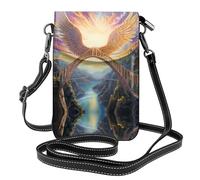 WZYWHJ Wings on the Rainbow Bridge - Bolsa cruzada de cuero con solapa para teléfono, regalo versátil para mujeres, caminar, acampar, ir de compras y viajar