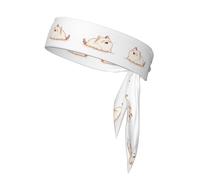 WZYWHJ Yawning Kitten - Diademas estampadas, diadema deportiva para hombres y mujeres, banda para el pelo para correr, entrenar fútbol