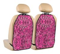 WZYWHJ Zebra Tiger Leopard Pink - Almohadilla de almacenamiento para asiento de coche, 2 piezas, multifuncional, protector de asiento después de la instalación