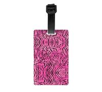 WZYWHJ Zebra Tiger Leopard Pink Picture - Etiquetas para bolsa de equipaje, etiquetas de protección de privacidad para hombres y mujeres