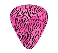 Wzywhj Zebra Tiger Leopard Pink - Púas de guitarra estampadas de 12 piezas, fácil agarre, para ukelele, guitarra eléctrica o acústica