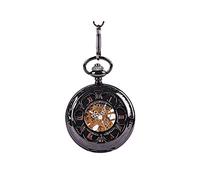 WZYYCV Hombre Pocket Watch Reloj De Bolsillo Mecánico Reloj De Bolsillo Retro Esqueleto con Cadena Reloj De Bolsillo Grabado Reloj de Bolsillo