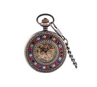 WZYYCV Hombre Pocket Watch Reloj De Bolsillo Reloj De Bolsillo Hueco Simple Reloj De Bolsillo Mecánico Automático con Tapa Reloj De Bolsillo Mecánico Retro Reloj de Bolsillo