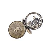 WZYYCV Hombre Pocket Watch Reloj De Bolsillo, Reloj De Bolsillo Mecánico Manual Retro, Reloj De Bolsillo con Tapa De Doble Cara, Adecuado para Cumpleaños Reloj de Bolsillo