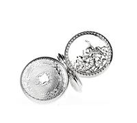 WZYYCV Hombre Pocket Watch Reloj De Bolsillo, Reloj De Bolsillo Mecánico Manual Retro, Reloj De Bolsillo con Tapa De Doble Cara, Adecuado para Cumpleaños Reloj de Bolsillo