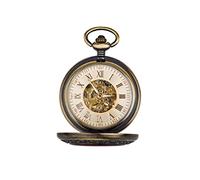 WZYYCV Hombre Pocket Watch Reloj De Bolsillo Reloj De Bolsillo Vintage Reloj De Bolsillo Mecánico con Tapa para Regalos De Cumpleaños De Navidad Reloj de Bolsillo