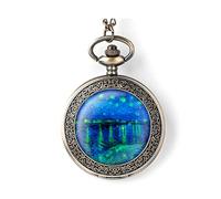 WZYYCV Hombre Pocket Watch Reloj De Bolsillo Reloj De Bolsillo Vintage Reloj De Bolsillo Mecánico De Cuarzo con Tapa Adecuado Cumpleaños Reloj de Bolsillo