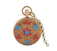 WZYYCV Hombre Pocket Watch Reloj De Bolsillo Retro De Doble Apertura, Reloj De Bolsillo Mecánico con Tapa, Reloj De Bolsillo Romano De Cobre para Hombres Y Mujeres Reloj de Bolsillo
