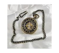 WZYYCV Hombre Pocket Watch Reloj De Bolsillo Retro Mecánico Cuerda Manual Reloj De Bolsillo Delicado Reloj De Bolsillo con Tapa para Hombres con Cadena Reloj de Bolsillo