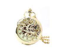 WZYYCV Hombre Pocket Watch Reloj De Bolsillo Vintage Flip Hollow Escala Romana Reloj De Bolsillo Reloj Mecánico Aleación Reloj De Bolsillo Redondo Reloj de Bolsillo