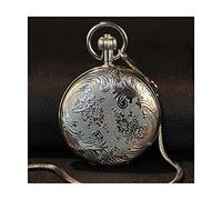 WZYYCV Hombre Pocket Watch Reloj De Bolsillo Vintage Números Romanos Escala Relojes De Bolsillo Adecuado para Regalos De Cumpleaños De Navidad Día del Padre Reloj de Bolsillo