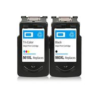 WZZSKFYQ Kit de Recarga de Cartuchos PG 560 CL 561 Compatible con TS7450 TS7451 TS 7450 TS5350 TS5351 TS5352 TS5353(1SET)