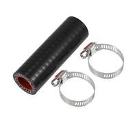 X AUTOHAUX 1 juego de manguera de silicona para coche de 16 mm de diámetro interior de 76 mm y 3 pulgadas de longitud, 0 grados, color negro y rojo, manguera de refrigeración universal