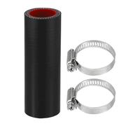 X AUTOHAUX 1 juego de manguera de silicona para coche de 25 mm de diámetro interior de 100 mm de longitud, 0 grados, color negro y rojo, manguera de refrigeración universal