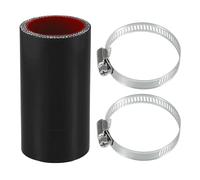 X AUTOHAUX 1 juego de manguera de silicona para coche de 42 mm de diámetro interior de 100 mm de longitud, 0 grados, color negro y rojo, manguera de refrigeración universal