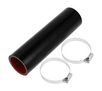 X AUTOHAUX 1 juego de manguera de silicona para coche de 48 mm de diámetro interior de 200 mm de longitud, 0 grados, color negro y rojo, manguera de refrigeración universal