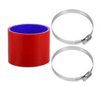 X AUTOHAUX 1 juego de manguera de silicona para coche de 90 mm, diámetro interior de 76 mm, 0 grados, rojo y azul, manguera de refrigerante universal