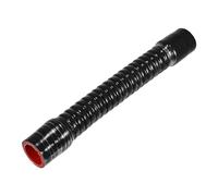 X AUTOHAUX 1 manguera de silicona roscada universal de 30 mm de diámetro interior de 300 mm y 300 mm de longitud 0° negro y rojo