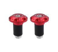 X AUTOHAUX 1 Par 7/8" 22mm Manual Puños Manillar Extremo Deslizador Tapas Tapón rojo