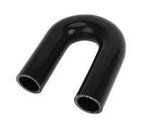 X AUTOHAUX 1 pieza 28 mm ID 120 mm longitud 180 grados tubo de silicona para automóvil negro universal para refrigerante