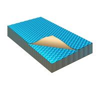 X AUTOHAUX 10 alfombrillas de 80 mil, 2 mm, 69.5 pies cuadrados, material de protección térmica de goma de butilo para capó, barco, cubierta de motor, 9.85 x 7.87 pulgadas, hexagonal azul