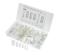 X AUTOHAUX 190 unids Cobre cable virolas kit de crimpado aislados Ferrule conector terminales mangas 1/0 2/0 2 4 5 7 AWG