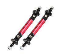 X AUTOHAUX 2 barras de soporte ajustables para parachoques delantero de coche, color rojo