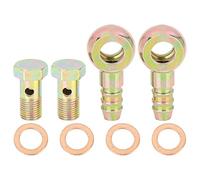 X AUTOHAUX 2 Juegos 10mm Banjo Perno Arandela Kit Bronce Tono Metal para Motocicleta