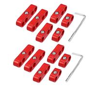 X AUTOHAUX 2 Juegos 7mm-8mm Coche Bujía Cable Separador Telares Divisor Abrazadera Rojo