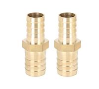 X AUTOHAUX 2 Pcs 19mm a 16mm Latón Púa Manguera Reductor Empalmador Montaje para Coche