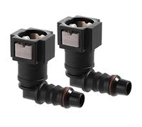 X AUTOHAUX 2 unids coche 5/16 línea de combustible conector rápido línea de combustible tubo de manguera de nylon liberación rápida 90 grados hembra conectar conector para 5/16 a 5/16 ID Nylon Tubing