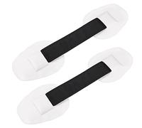 X AUTOHAUX 2 unids universal de PVC correa de mango parches de transporte asa de agarre para tabla de remo, botes inflables, canoa, kayak, correa de asiento, mango blanco