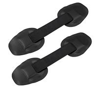 X AUTOHAUX 2 unids universal de PVC correa de mango parches llevar agarre mango para tabla de remo, botes inflables, canoa, kayak, correa de asiento mango negro