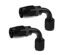 X AUTOHAUX 2uds 6AN Hembra Auto Combustible Giratorio Manguera Ajuste Adaptador 90 Grados AN6