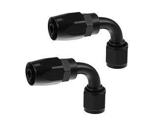 X AUTOHAUX 2uds 6AN Hembra Auto Combustible Giratorio Manguera Ajuste Adaptador 90 Grados AN6