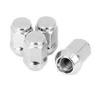 X AUTOHAUX 4 Uds M12x1.5 Cromado Abultada Bellota Rueda Orejeta Tuercas Antirrobo Cono Asiento para Coche