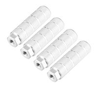 X AUTOHAUX 4uds BMX MTB Bicicleta Trasera Pie Clavijas Reposapiés Ajuste 3/8 Pulgada Ejes Tono Plateado